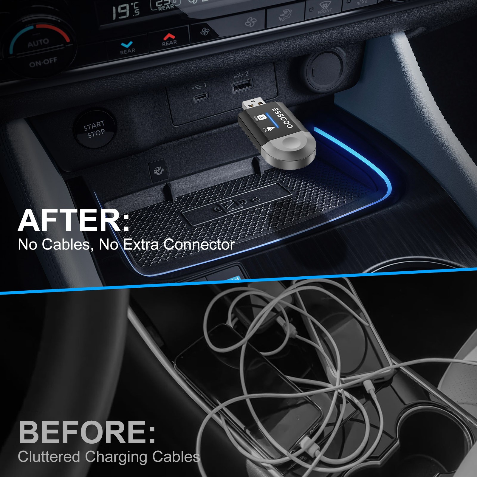 USB Wireless CarPlay Adapter For iPhone Apple Wireless Carplay Dongle Plug &Play