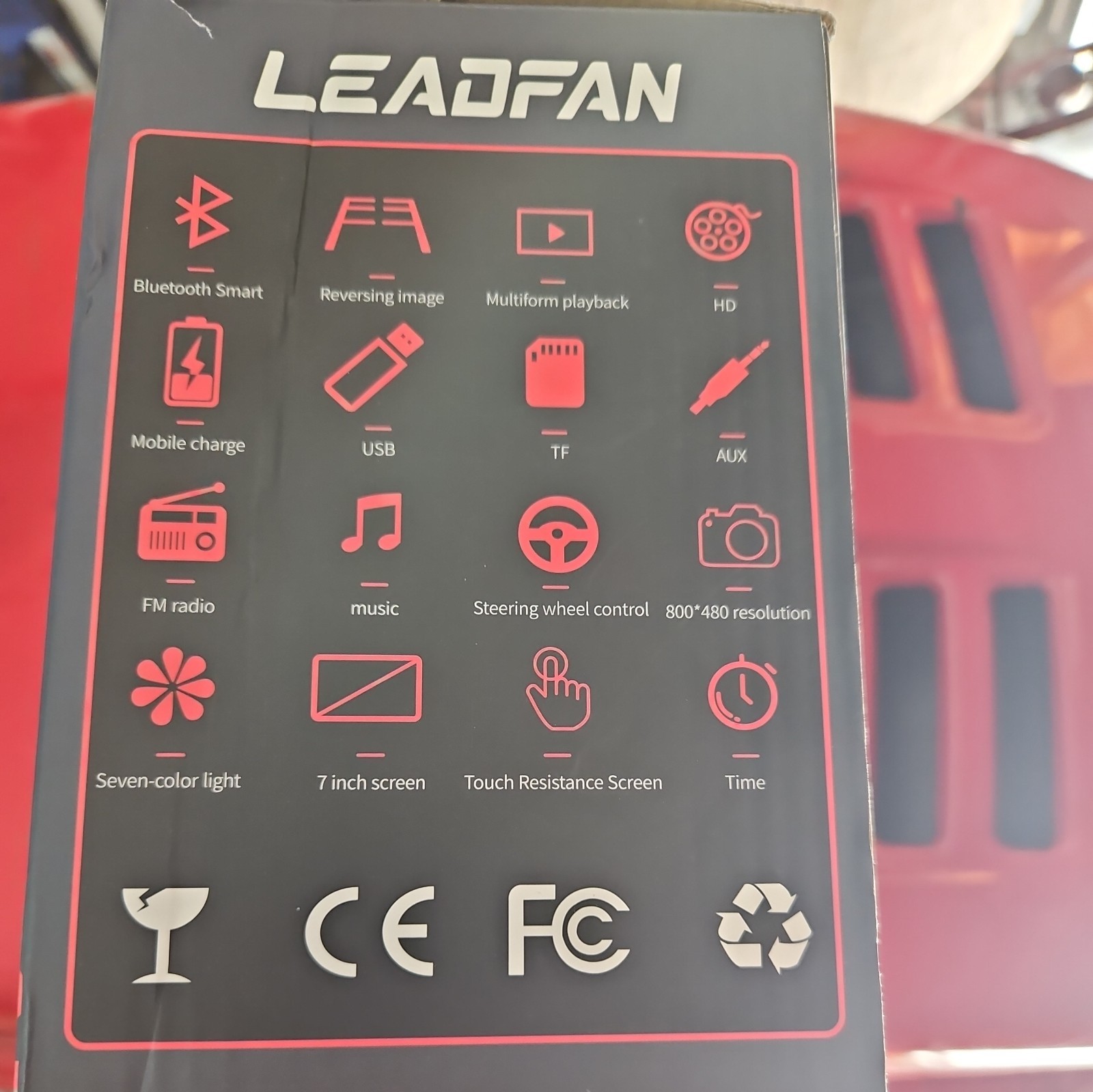 Leadfan Car Stereo MP5 & Radio Receiver LYCT02-1 Radio-X7+12LED NEW