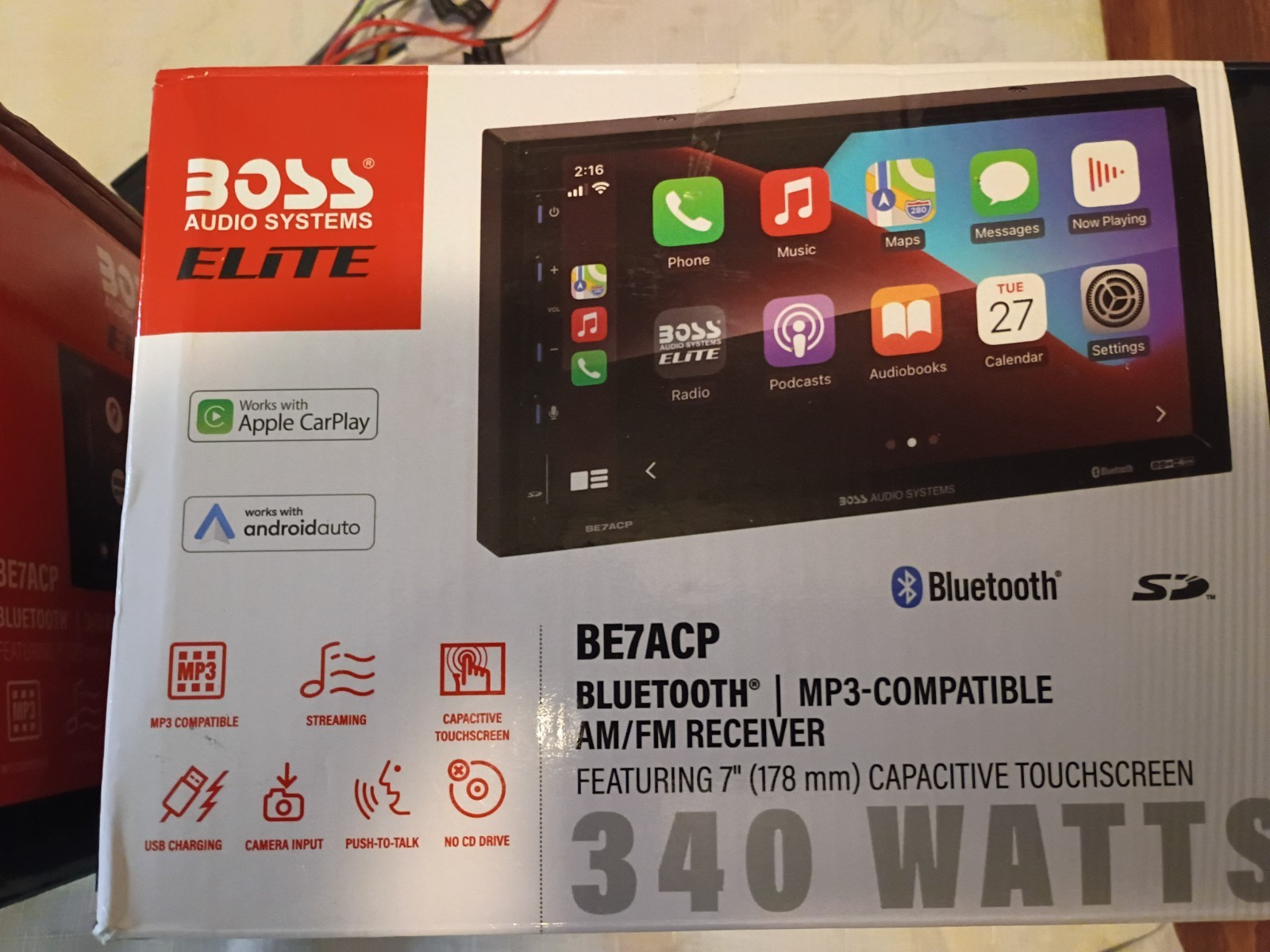 BOSS Audio BE7ACP 2 DIN Car Audio System – Black