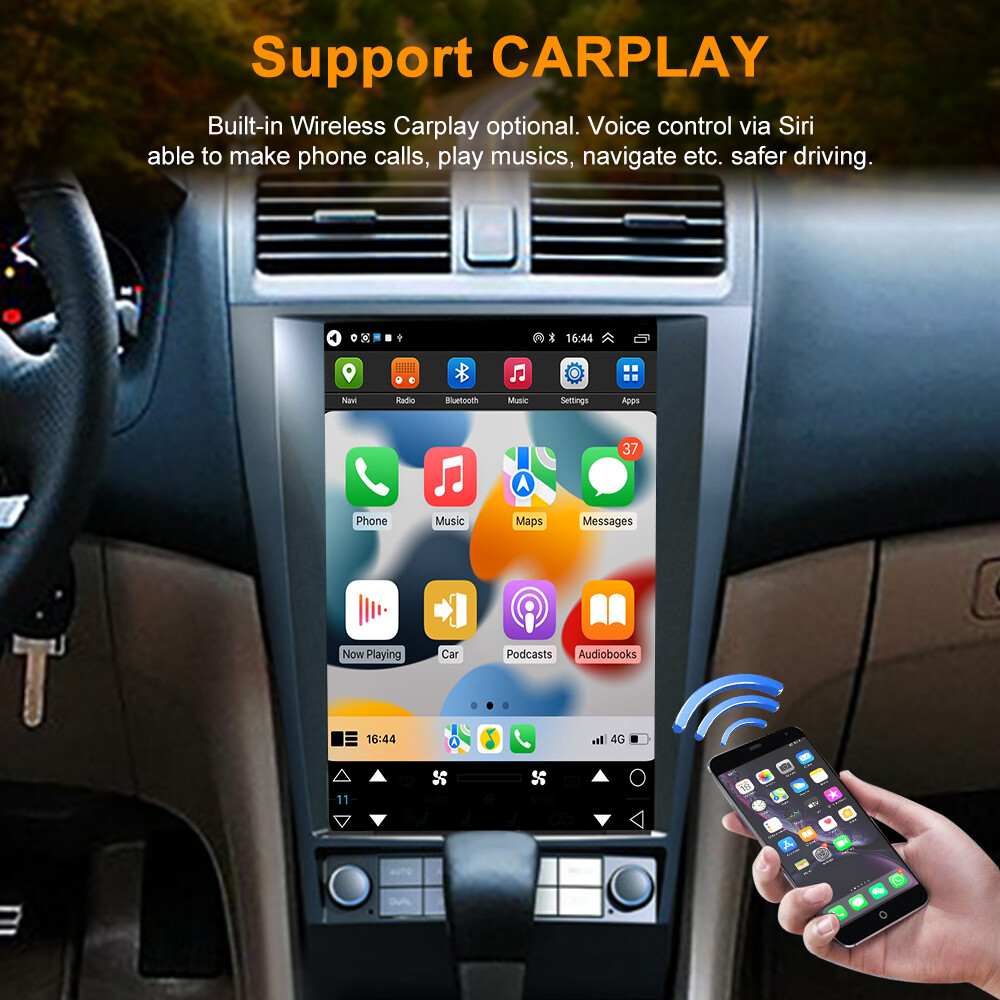 12.8″ Car Radio For Honda Accord 07 2004-2007 Android 14 Tesla Stereo GPS WIFI