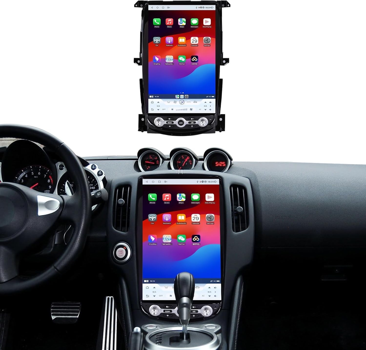 14.5″ Android 13 Car Radio GPS Navi Carplay Stereo 4+64G For Nissan 370Z 2005-19
