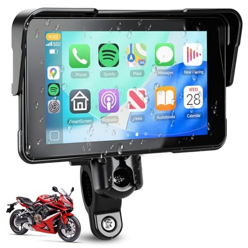 Motorcycle CarPlay Screen—Wireless Android Auto—5-Inch—With GPS