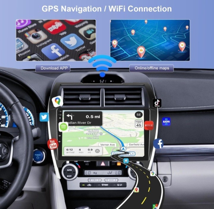 Car Radio Stereo for Toyota Camry 2012 2013 2014, 1G+32G Rimoody Android 13 10.1