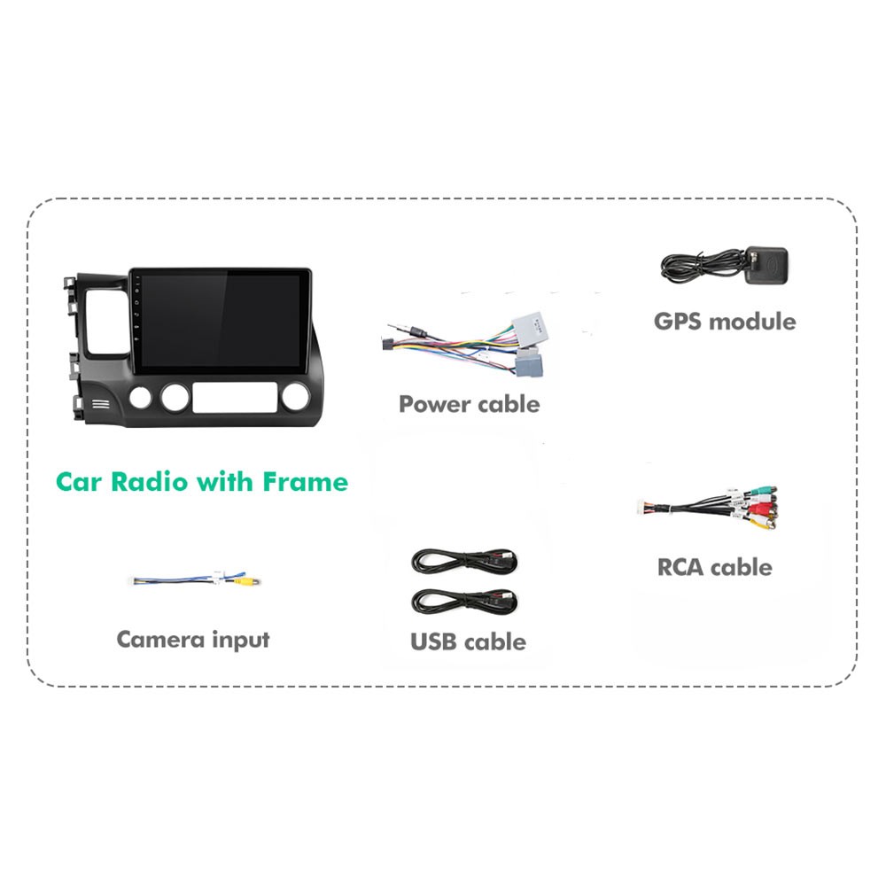 10.1 Inch For Honda Civic 2006-2011 Carplay Android 13 Radio 2 din MP5 Player