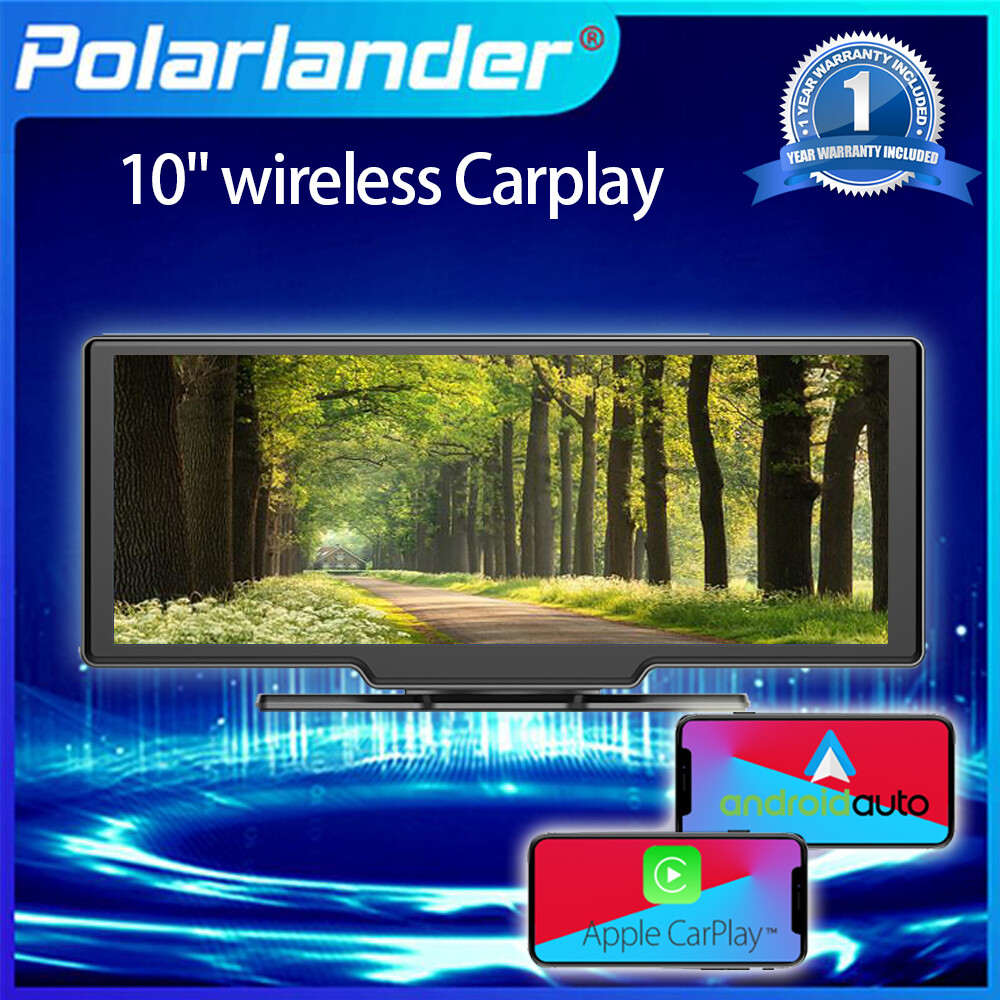 10″ Portable Car Stereo Radio BT Touchscreen Wireless Apple CarPlay Android auto