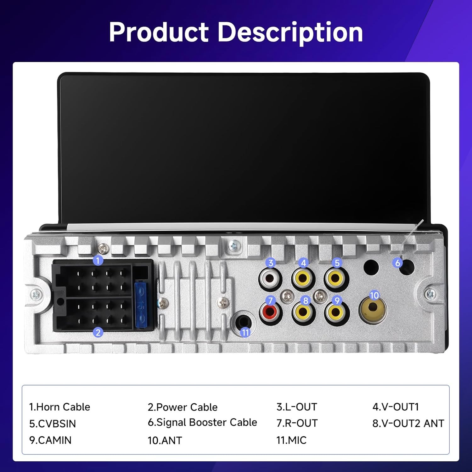 7 Inch Single Din Car Stereo – Wireless CarPlay & Android Auto, Mirror Link, …