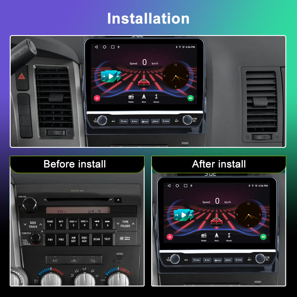 64GB CarPlay For Toyota Tundra 07-13 Sequoia 08-18 Android13 Car Stereo Radio FM
