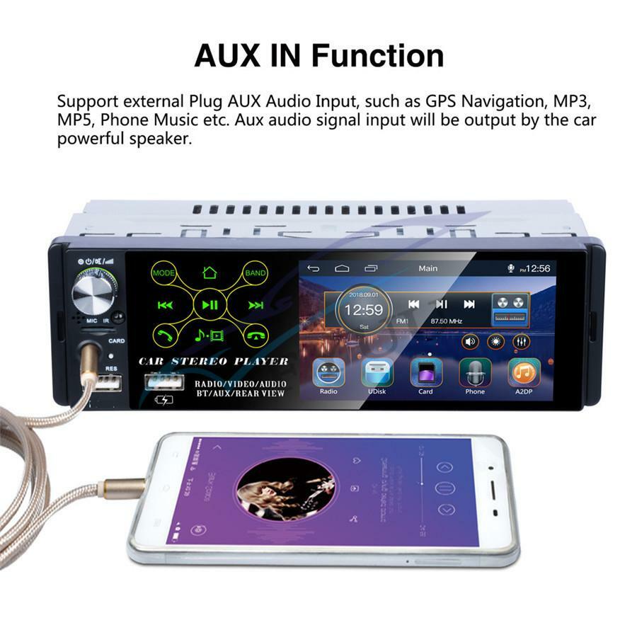 4.1″ Car Radio Bluetooth MP5 Player AM FM RDS w/ 8LED Intelligent Dynamic Camera