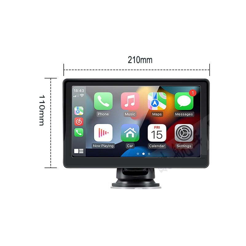 7″ Touchscreen Apple Carplay Android Auto Portable Car Radio Receiver Mp5 Player
