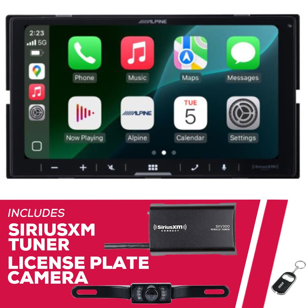 Alpine iLX-W770-M 6.75″ Multimedia Receiver w/ SiriusXM, License Plate Camera