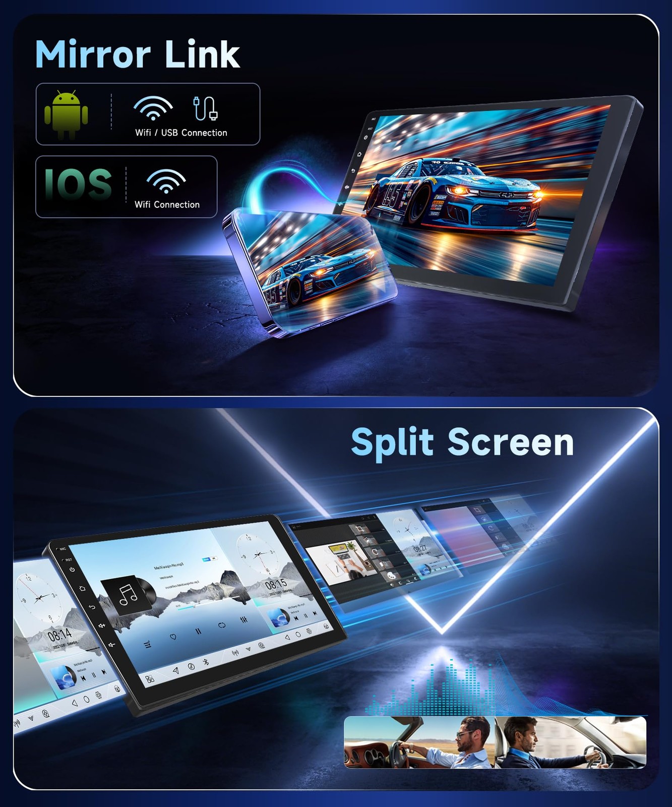 8Core4+64G Car Stereo for Ford Explorer 2005-2010 Wireless CarPlay/Android Au…