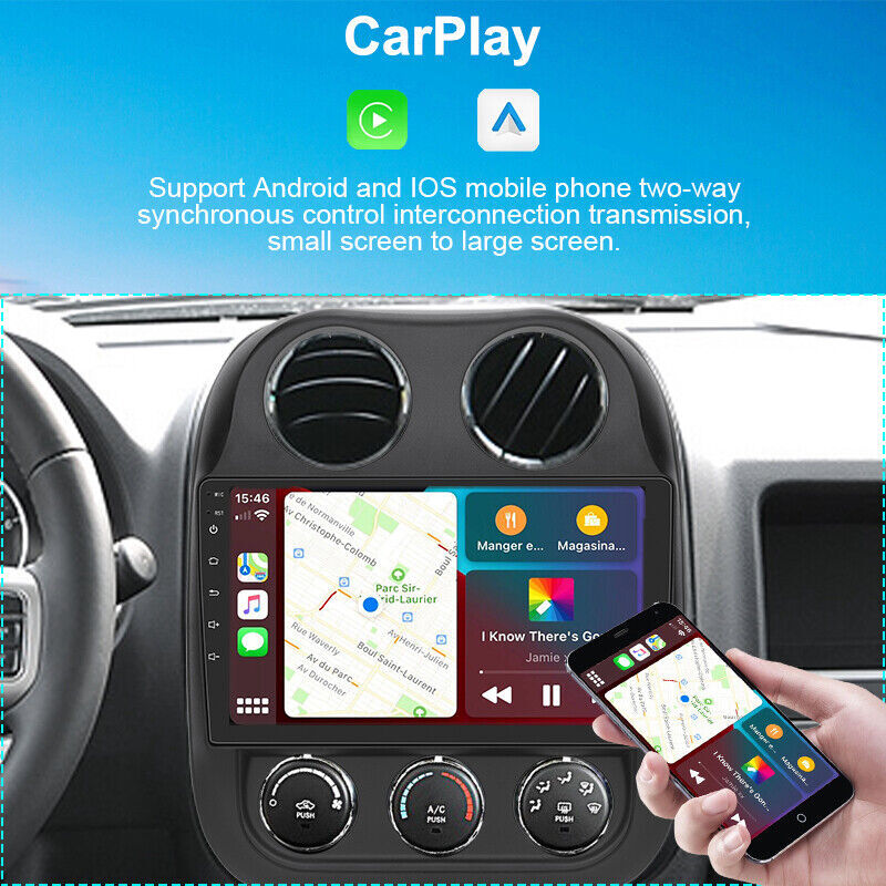 For 2010-2016 Jeep Patriot Compass Android 13 Apple Carplay Car GPS Stereo Radio