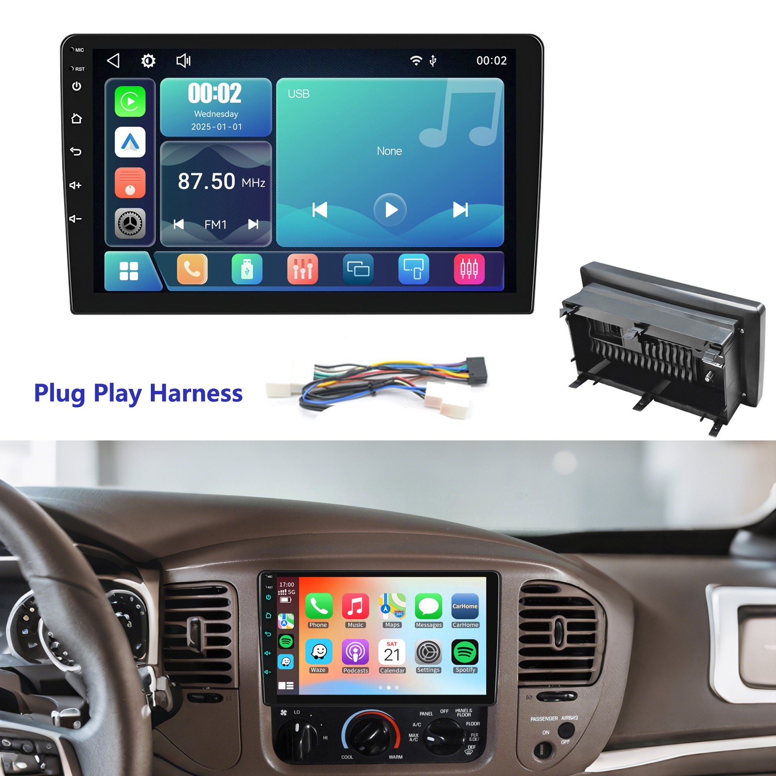 Carplay Car Radio Stereo Navi For Mercury Mountaineer 1998 1999 2000 2001 2002