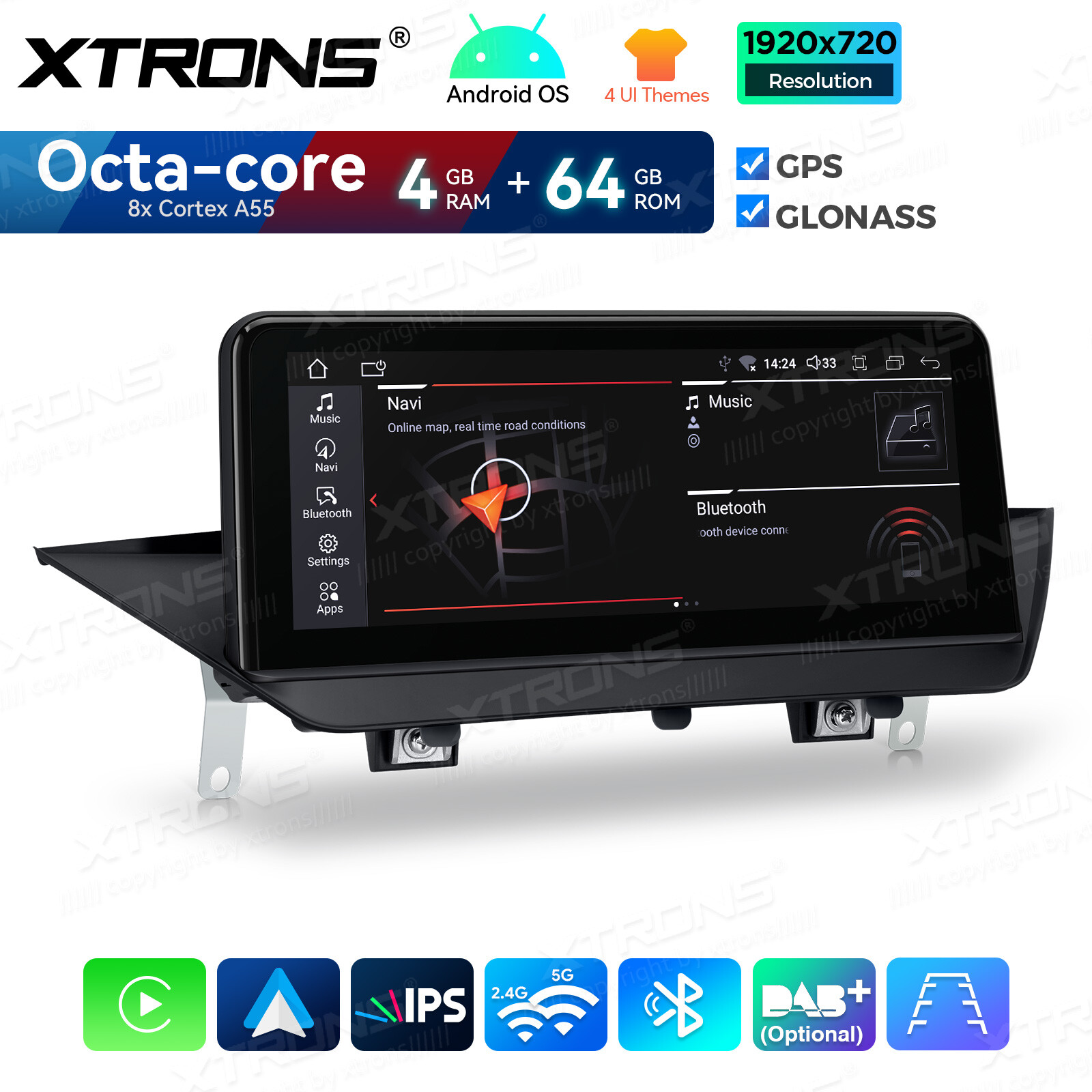 For BMW X1 E84 CarPlay Android14 Car Stereo Radio Wifi Navigation GPS 64G 10.25″