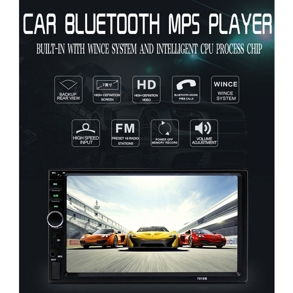 7″ Radio Estereo De Pantalla Para Coche Carro Tactil MP5 Android/ IOS Bluetooth