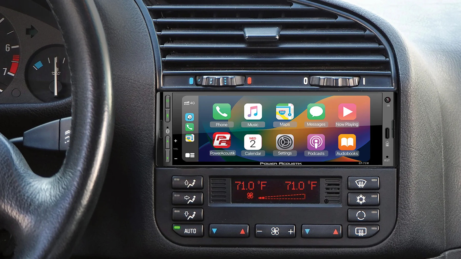 Power Acoustik CP-71W Single DIN 6.5″ Color Touchscreen Car Stereo with Bluetoot