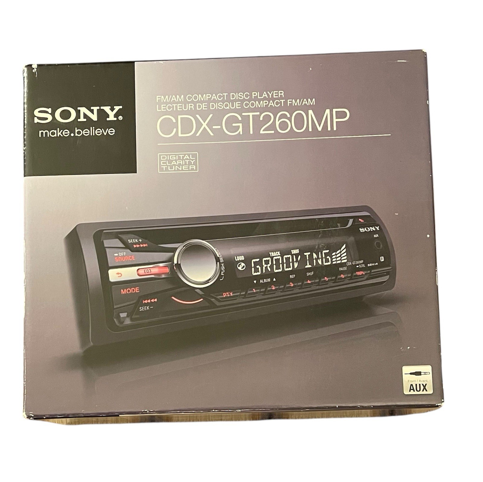 Sony CDX-GT260MP FM/AM Compact Disc Player CD MP3 In Dash Receiver Used Works