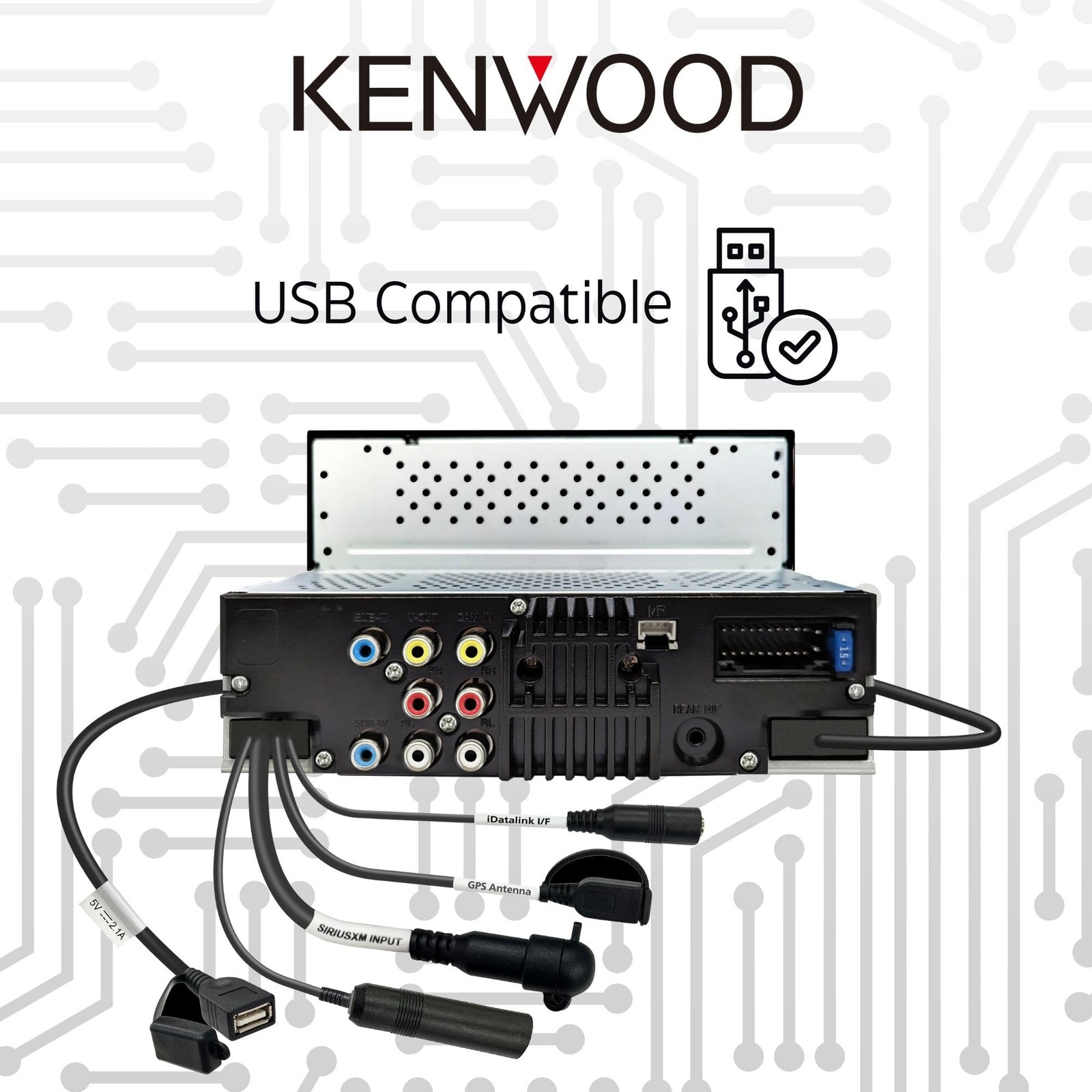 KENWOOD DMX4710S Digital Car Stereo 50W x 6-Ch, Apple CarPlay, Bluetooth