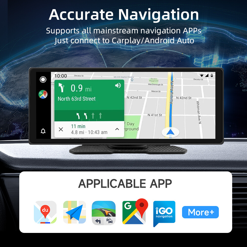 10.26″carplay smart screen navigator portable mp5 player portable carplay screen