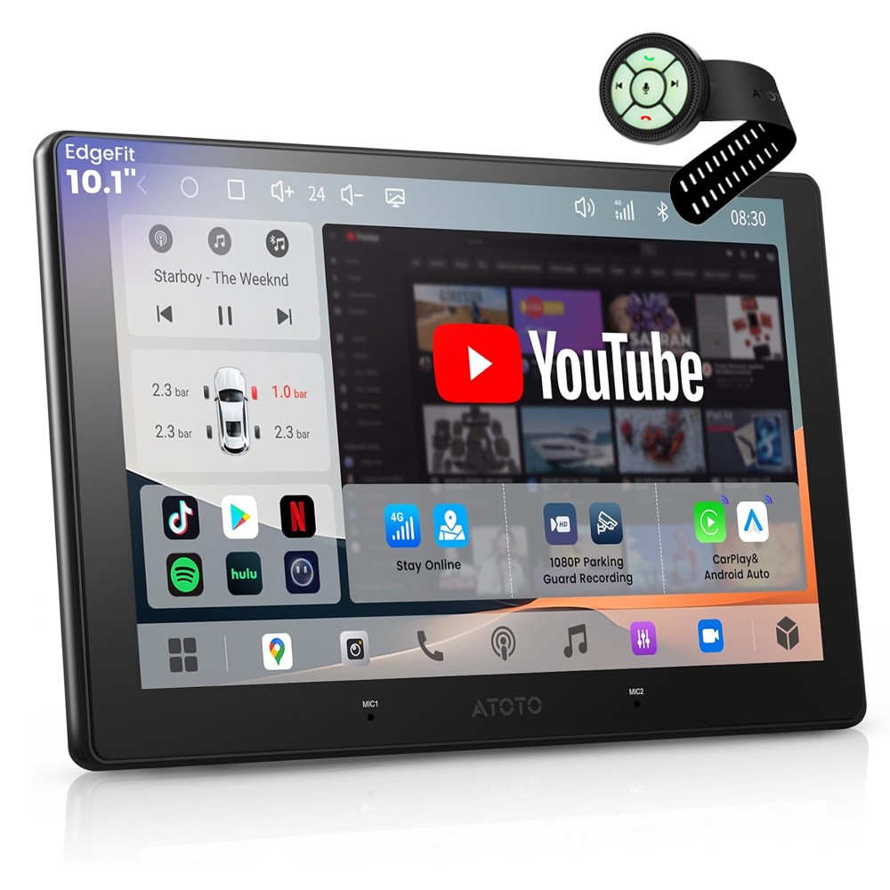 2026 ATOTO A7 Android 13 4GB+64GB Car Stereo Built-in AI Voice Radio 4G LET SWC