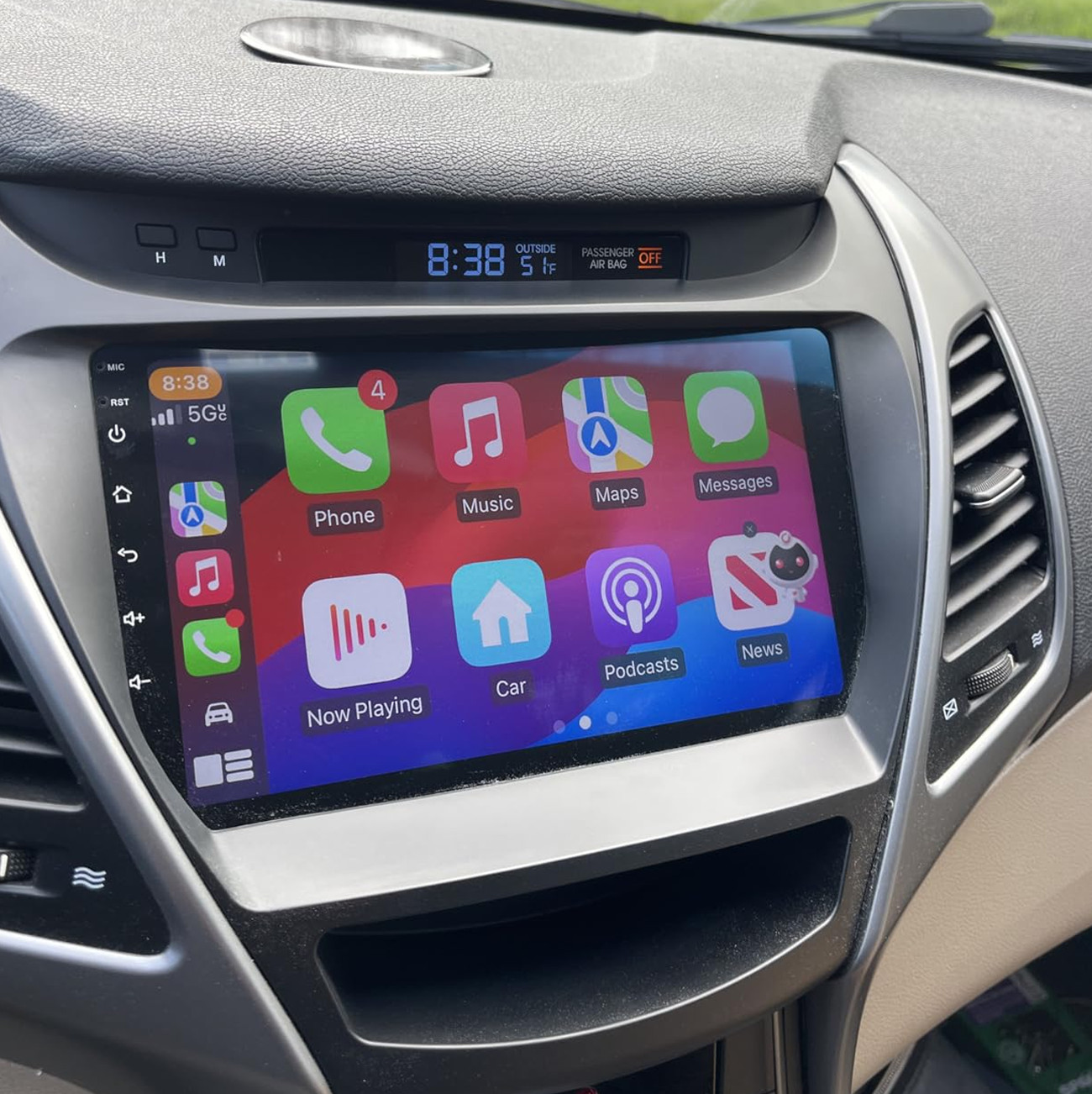 Car Radio Carplay FM RDS Android Auto Back Camera For 2014-2016 Hyundai Elantra