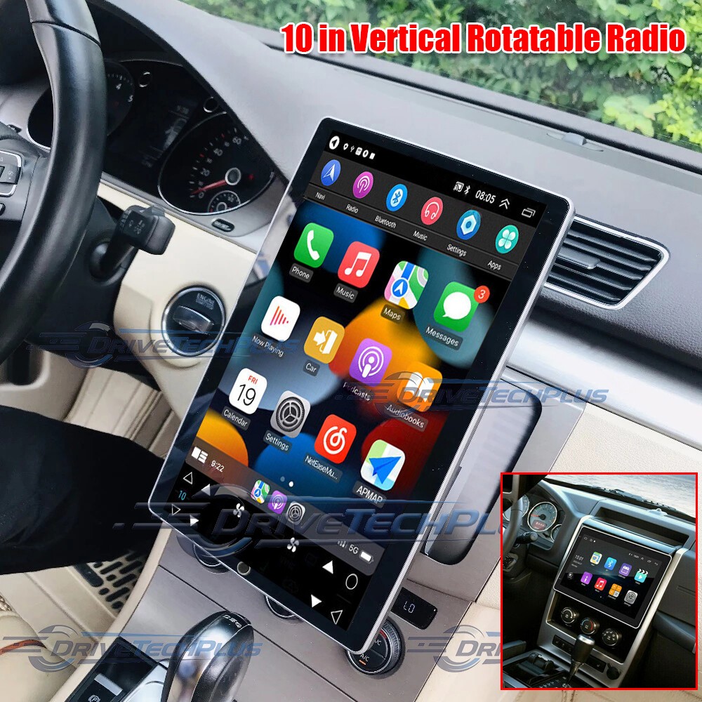 10.1″ Rotatable Double 2 Din Car Stereo Radio Android 13.0 GPS Navi WiFi 2+32G