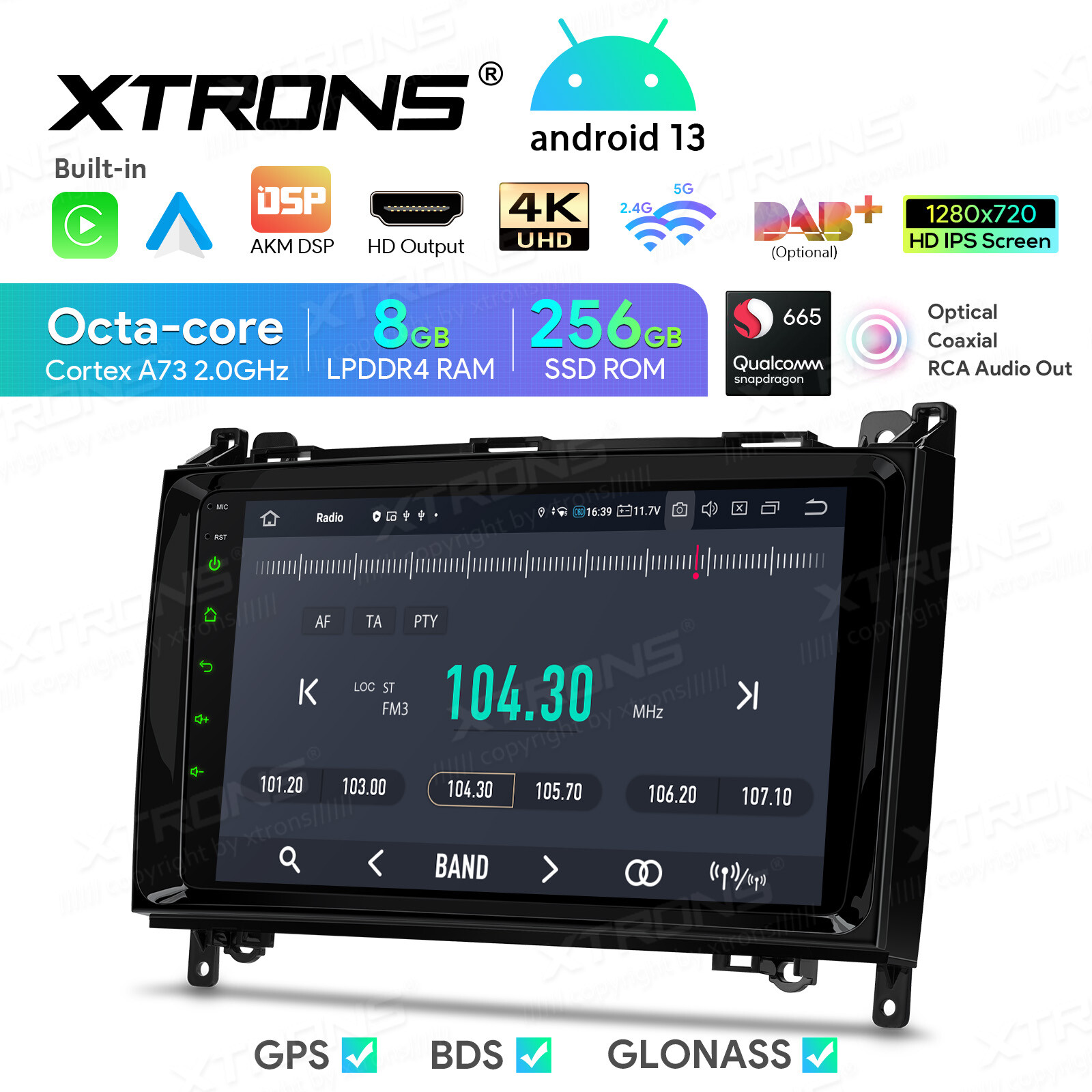 Android 13 Car Stereo Radio 256GB For Mercedes Benz W906 W169 W245 Sprinter 2500