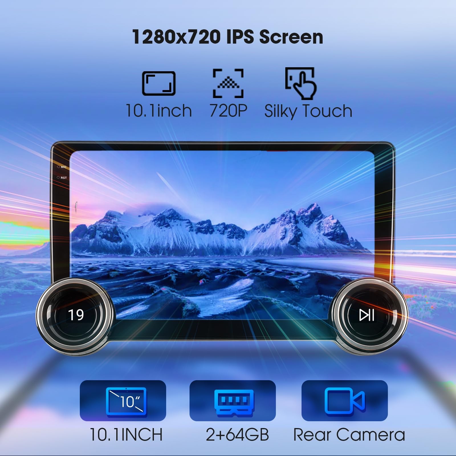 HauDio 10.1″ Wireless CarPlay & Android Auto Car Stereo – 2GB 10.1Inch, BLACK