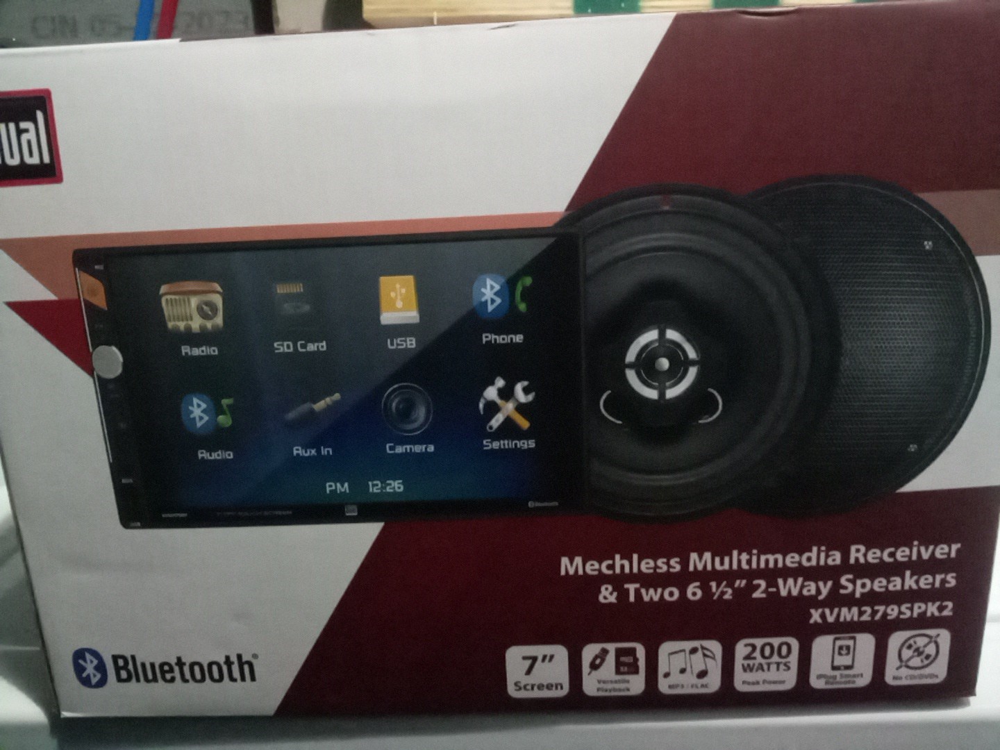 Dual XVM279BT 7″ Digital Multimedia Receiver (NO CD) Two 6.5″ 2-Way Car Speakers