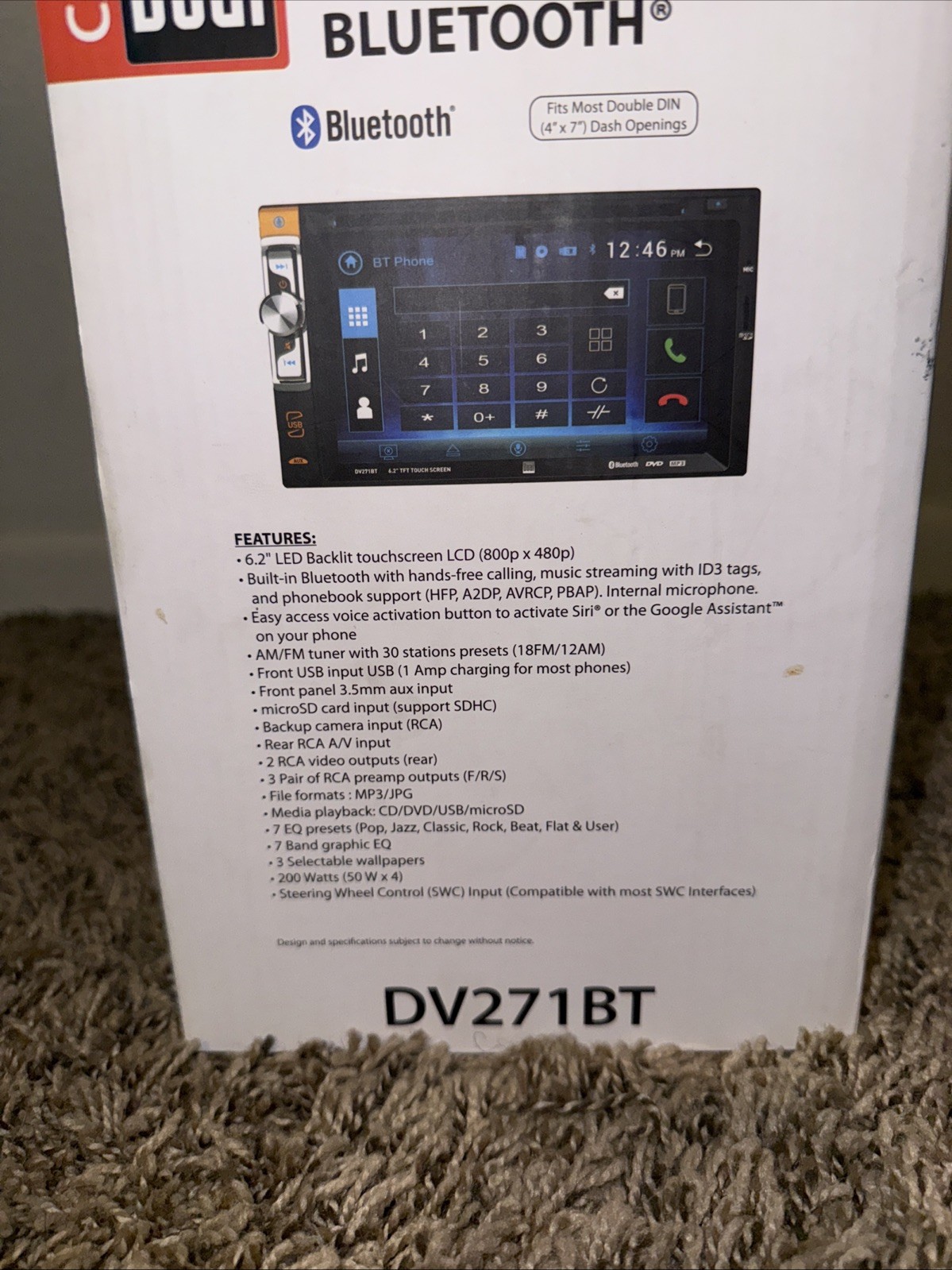 Dual Electronics Car Stereo 6.2″ Touchscreen DVD Receiver w/ Bluetooth DV271BT