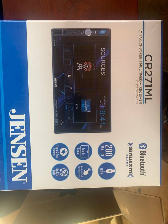 Jensen CR271ML Bluetooth Receiver + speakers + wiring for Chevy, Ford, Dodge