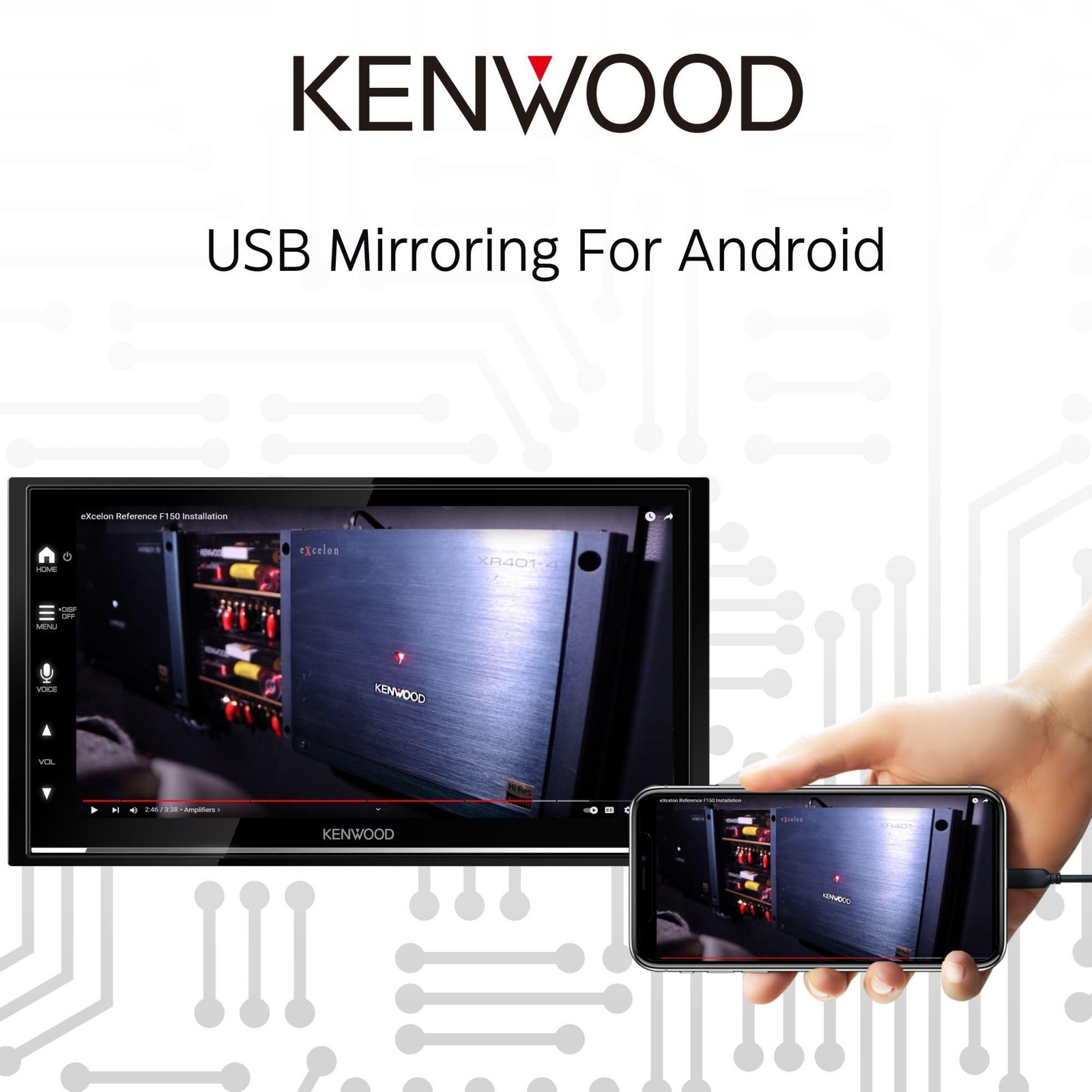 KENWOOD DMX8709S 6.8″ Touch Screen Car Stereo Wireless CarPlay Android Auto