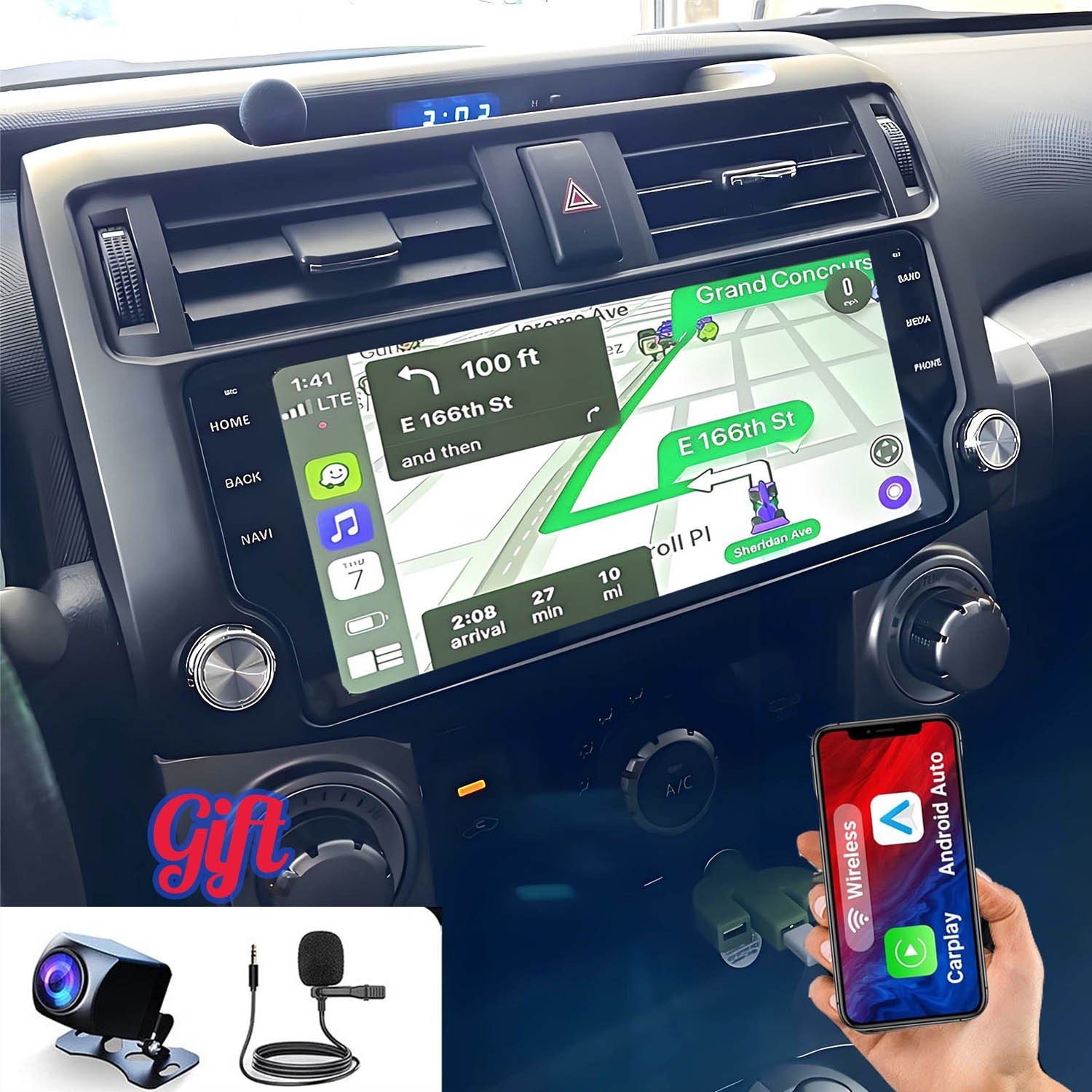 10.33” For 2010-2019 Toyota 4runner Stereo Radio Android 13 Carplay GPS 4+32GB