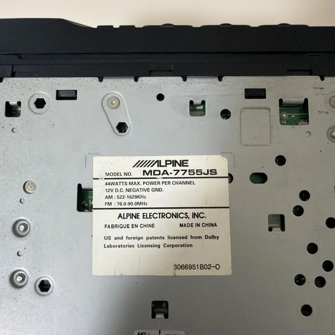 ALPINE MDA-7755JS MD Player Car Audio Head Unit Tested Rare OEM From Japan