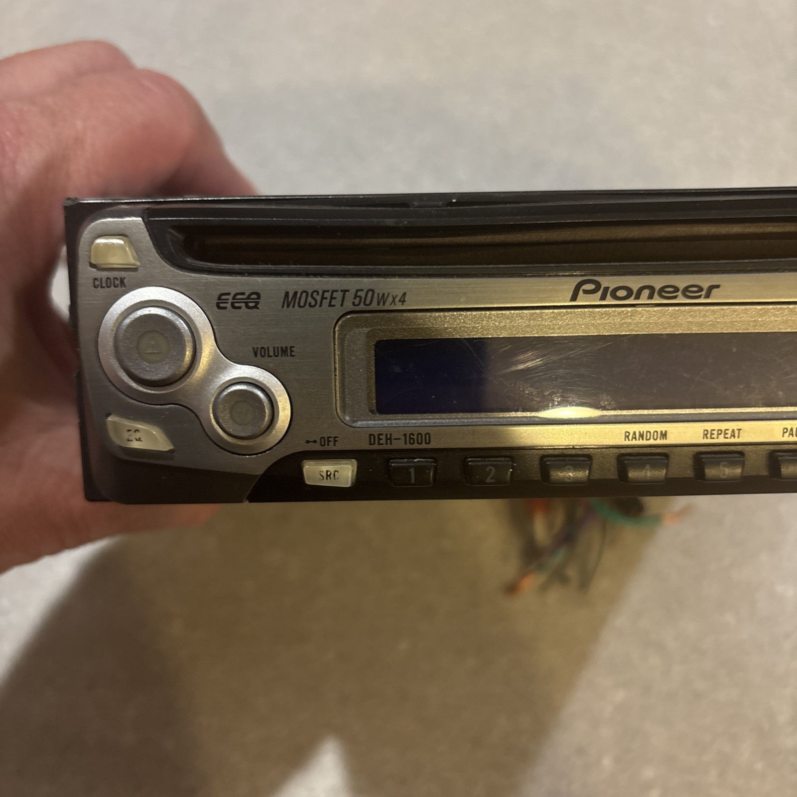 Vtg Pioneer DEH-1600 Super Tuner III Car CD Player High Power Mosfet