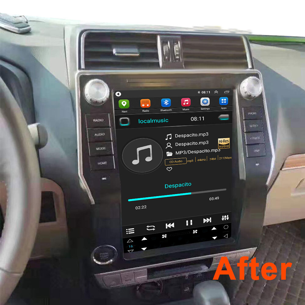 12.1″ Tesla Style Android 14.0 Car Radio For Toyota Land Cruiser Prado 150 2018-