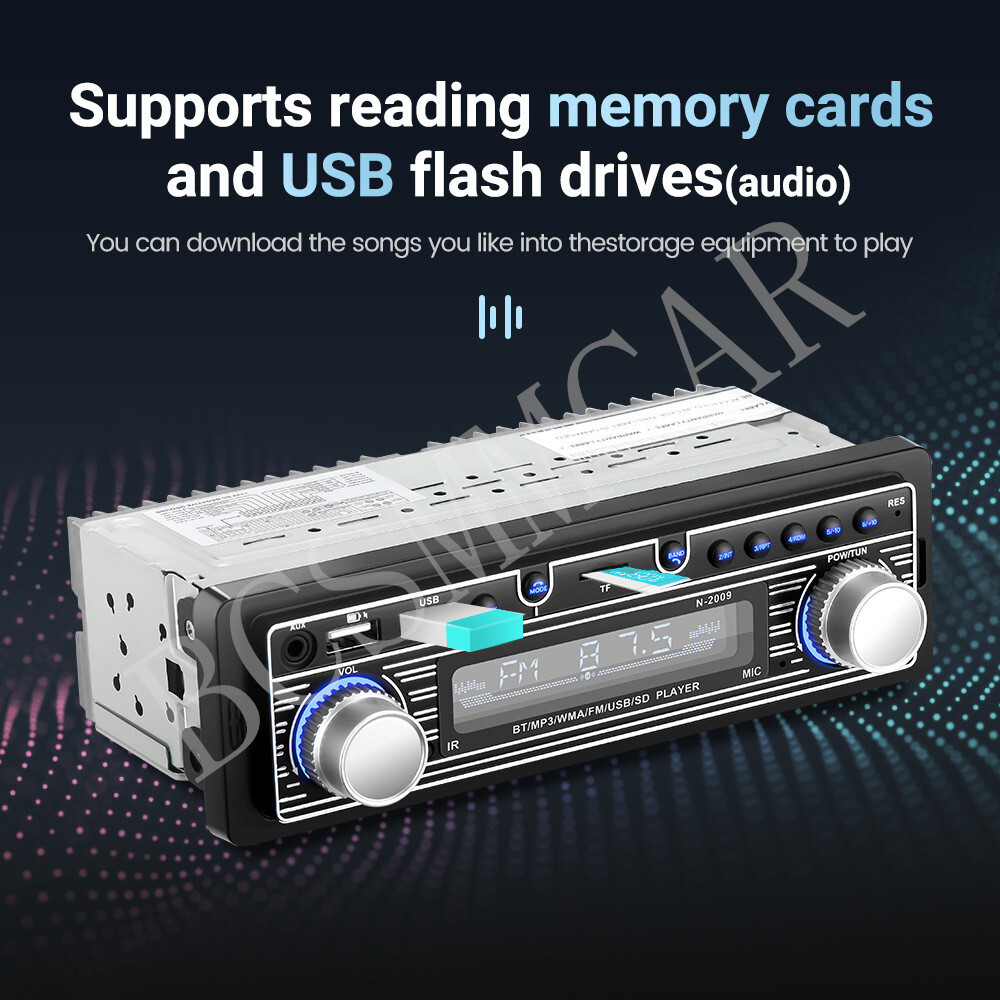 Car Stereo MP3 Player Single DIN Bluetooth Handsfree RCA FM USB AUX Audio Radio
