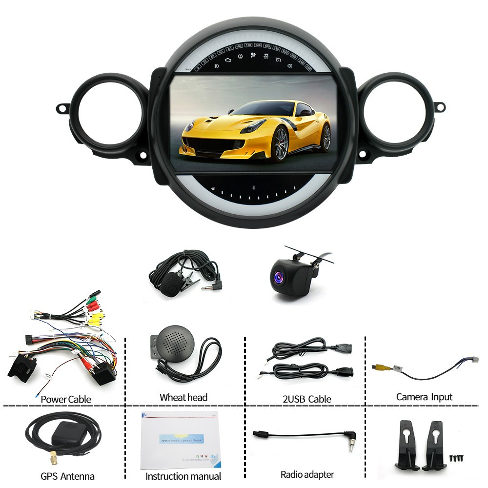 Android 13 Screen Display GPS Carplay for BMW Mini Cooper 2007-2015 MPH R60 R56
