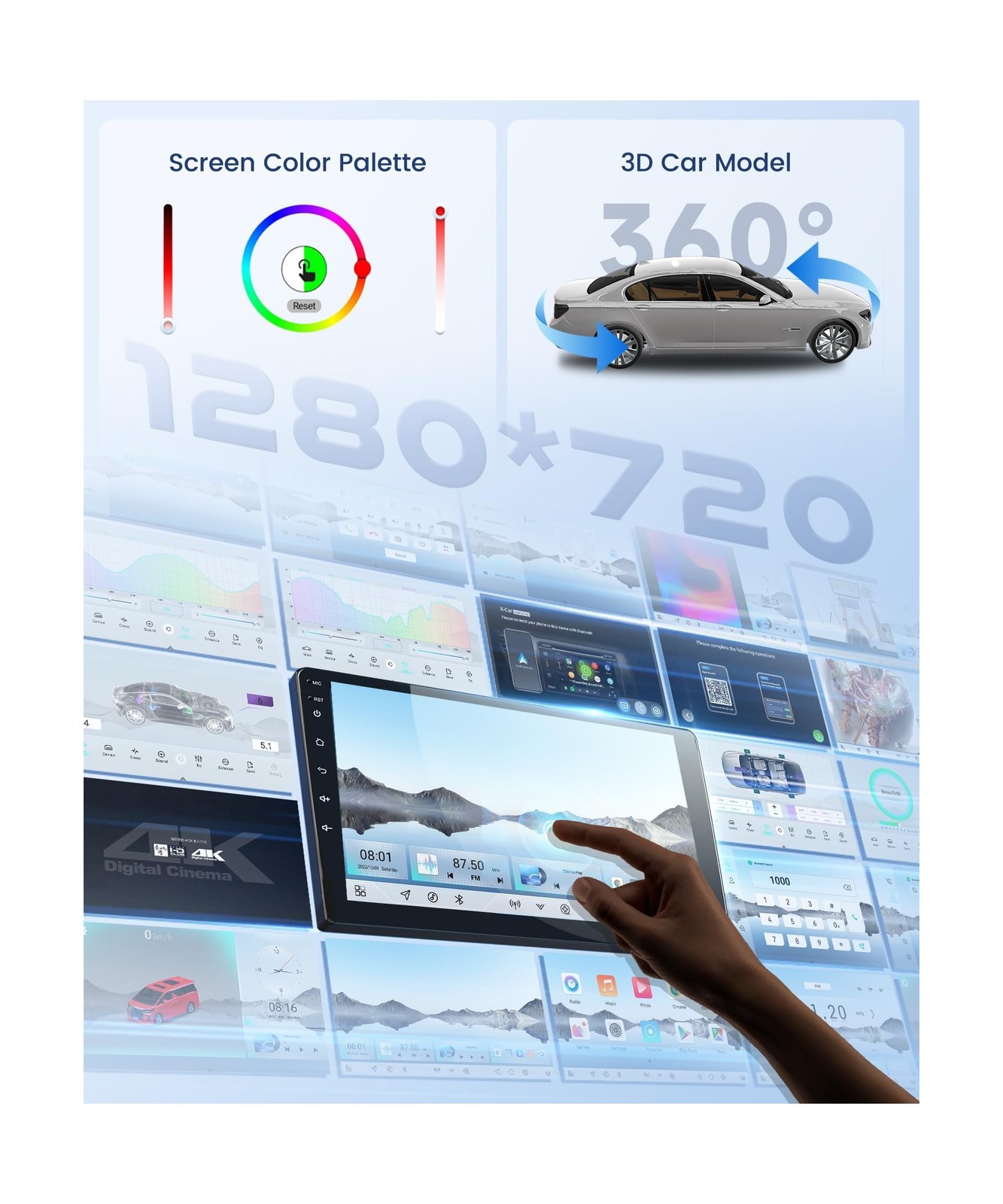8 Core 4G+64G Car Stereo Radio for Mercedes Benz C-Class C180/C200/C230/C250/…