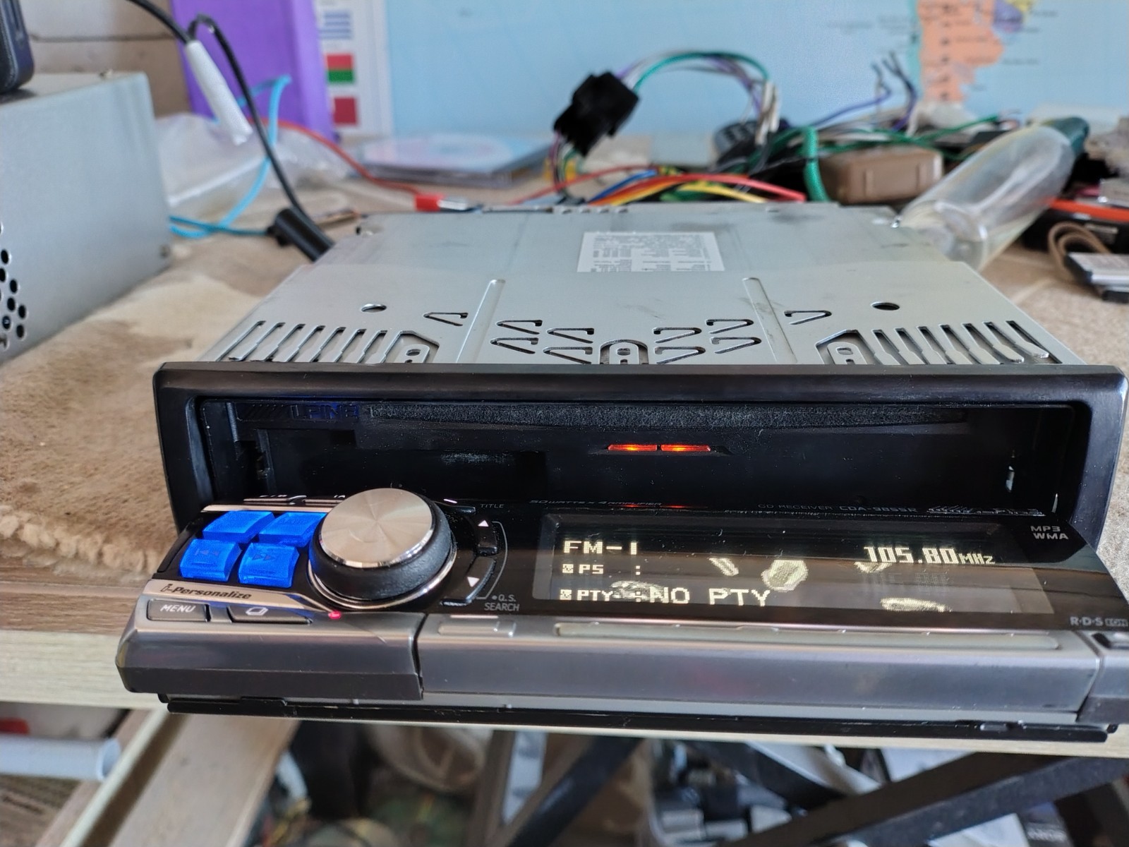 Alpine CDA-9855R Car Stereo CD Receiver Fully Working Great Shape
