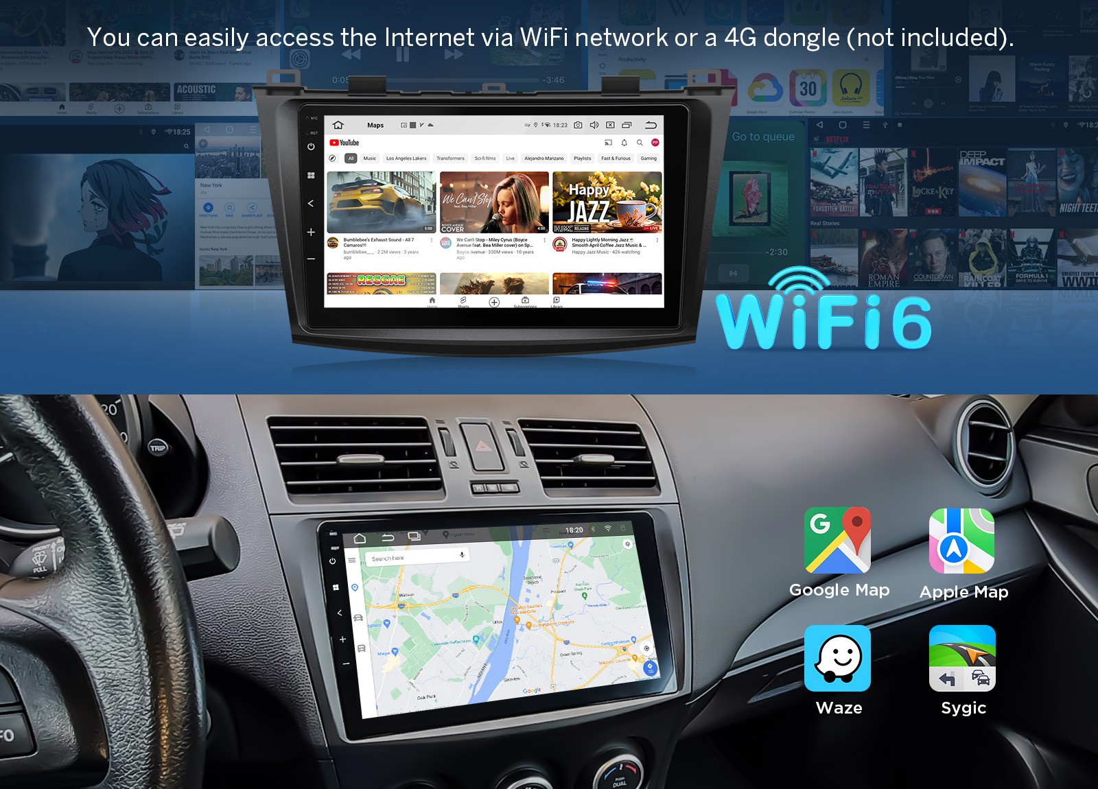 Eonon M3BLA13 Android 13 for Mazda 3 2010-2013 BL 9″ Car Stereo GPS CarPlay WiFi