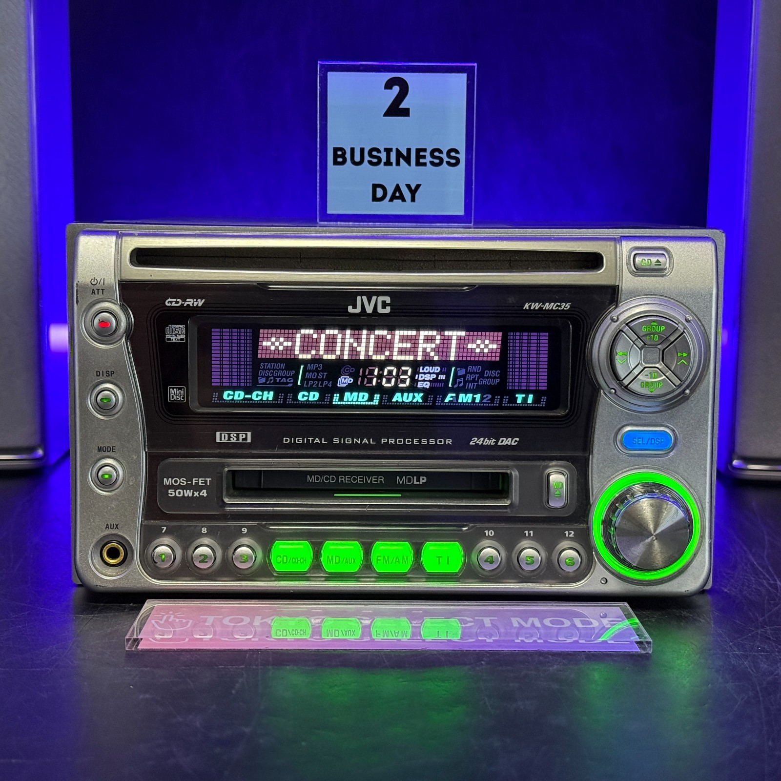 JVC KW-MC35 Car Audio 2DIN CD MD Bluetooth Ready Vintage JDM Tested In Stock