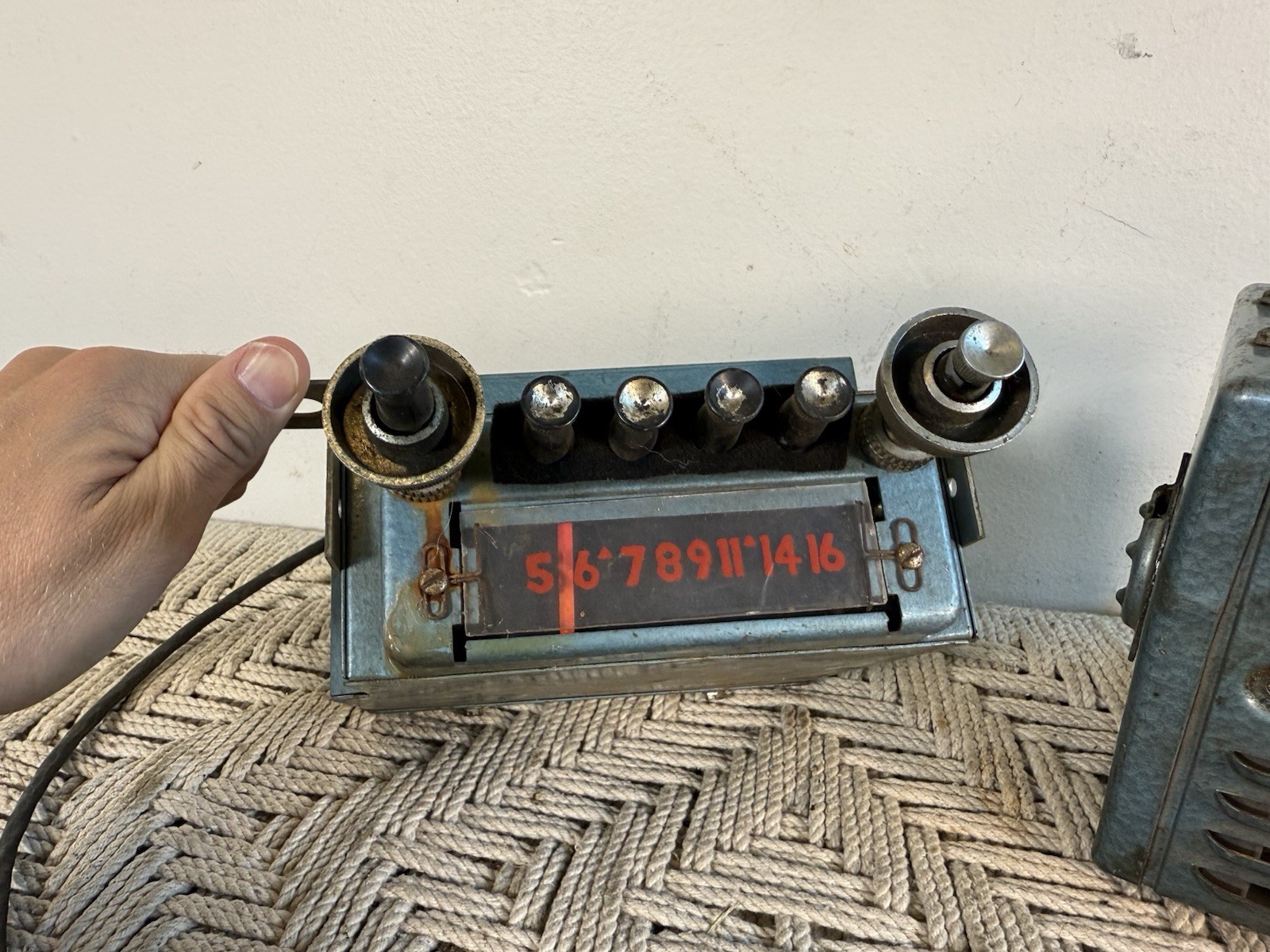 🍊Vintage 1950s Allstate Sears Blue AM Car Radio Model 6268? w/ Power Unit RARE