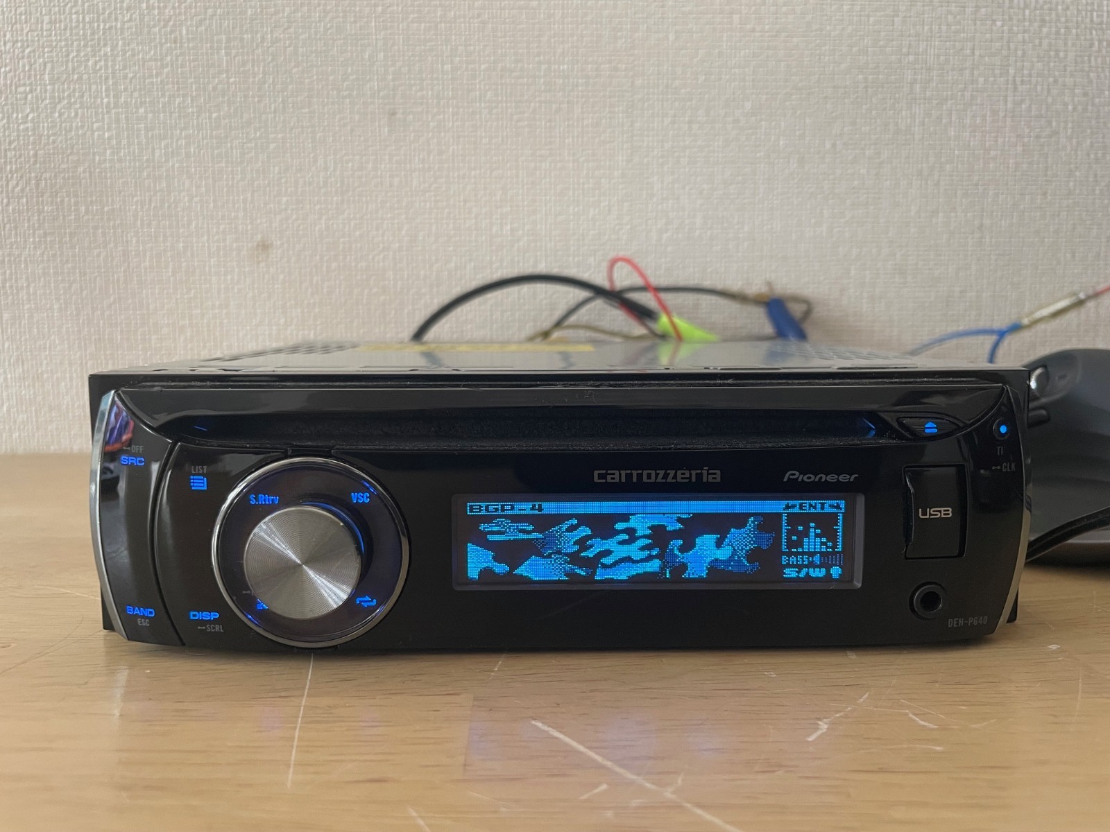 Pioneer Carrozzeria DEH-P640 Car Audio 1DIN CD Player Confirmed Operation