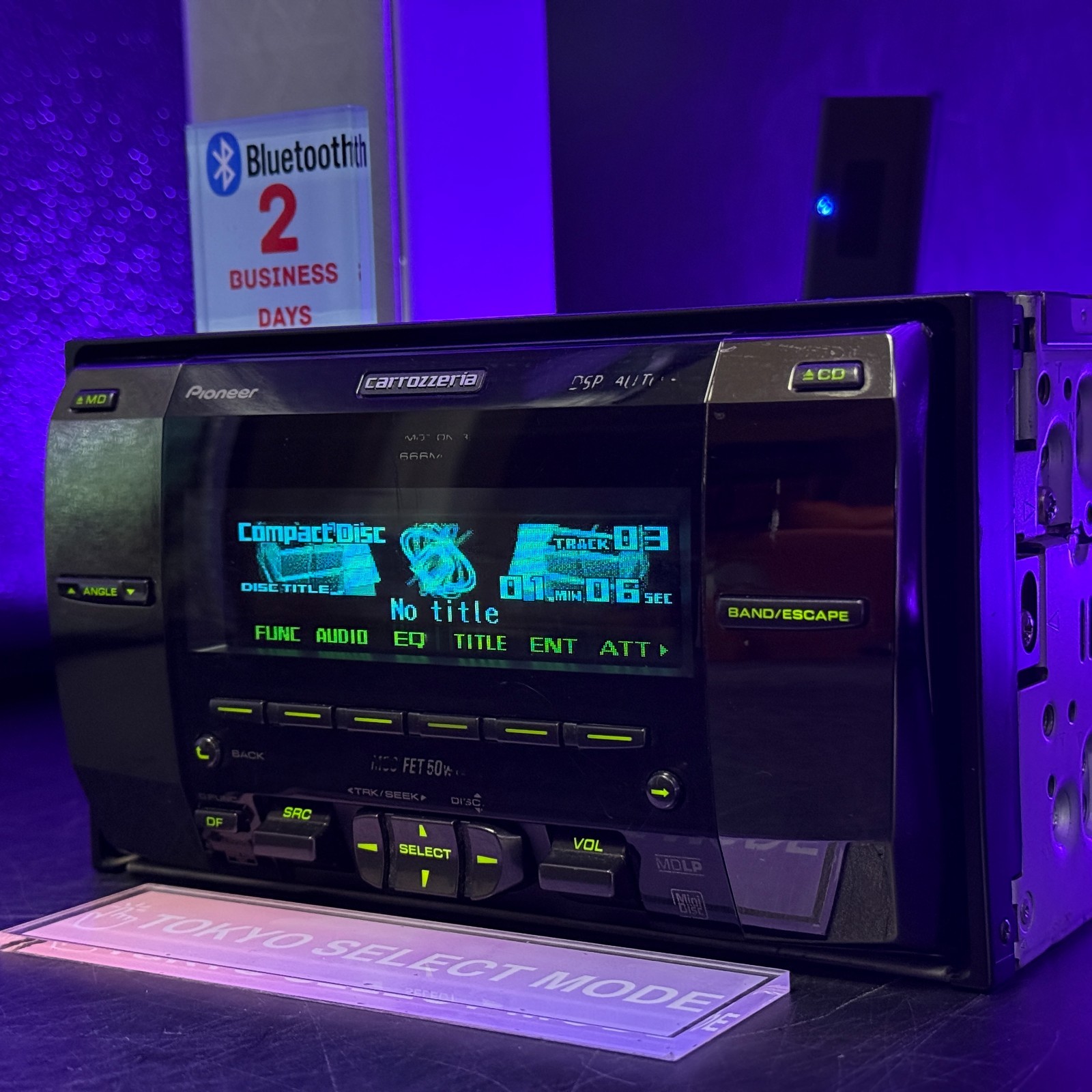 Pioneer Carrozzeria FH-P666MD 2DIN Car Audio CD MD Player Added Bluetooth Stock
