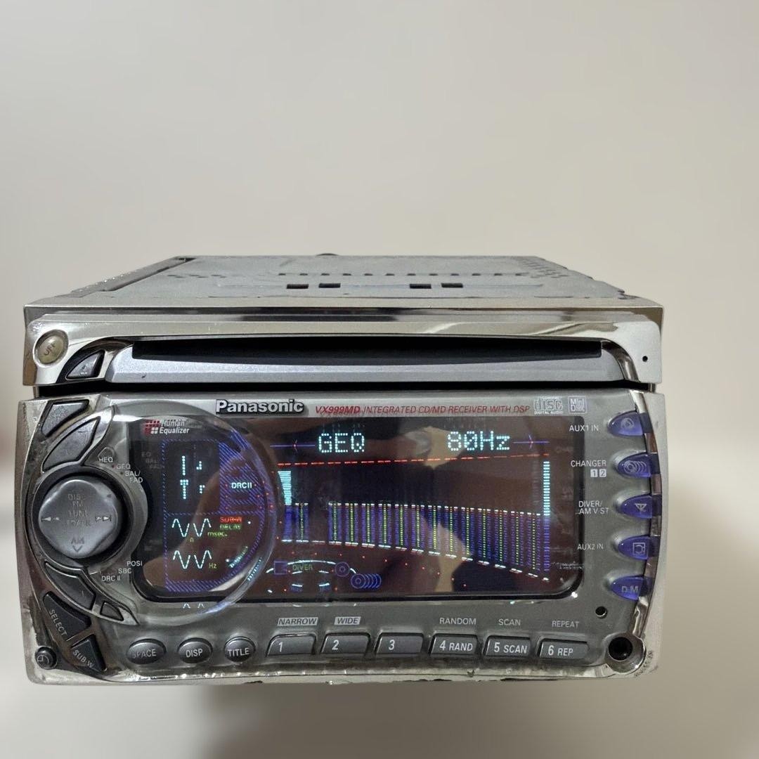 Panasonic CQ-VX999MD Silver 2DIN CD MD Player Receiver JDM Vintage Car Audio