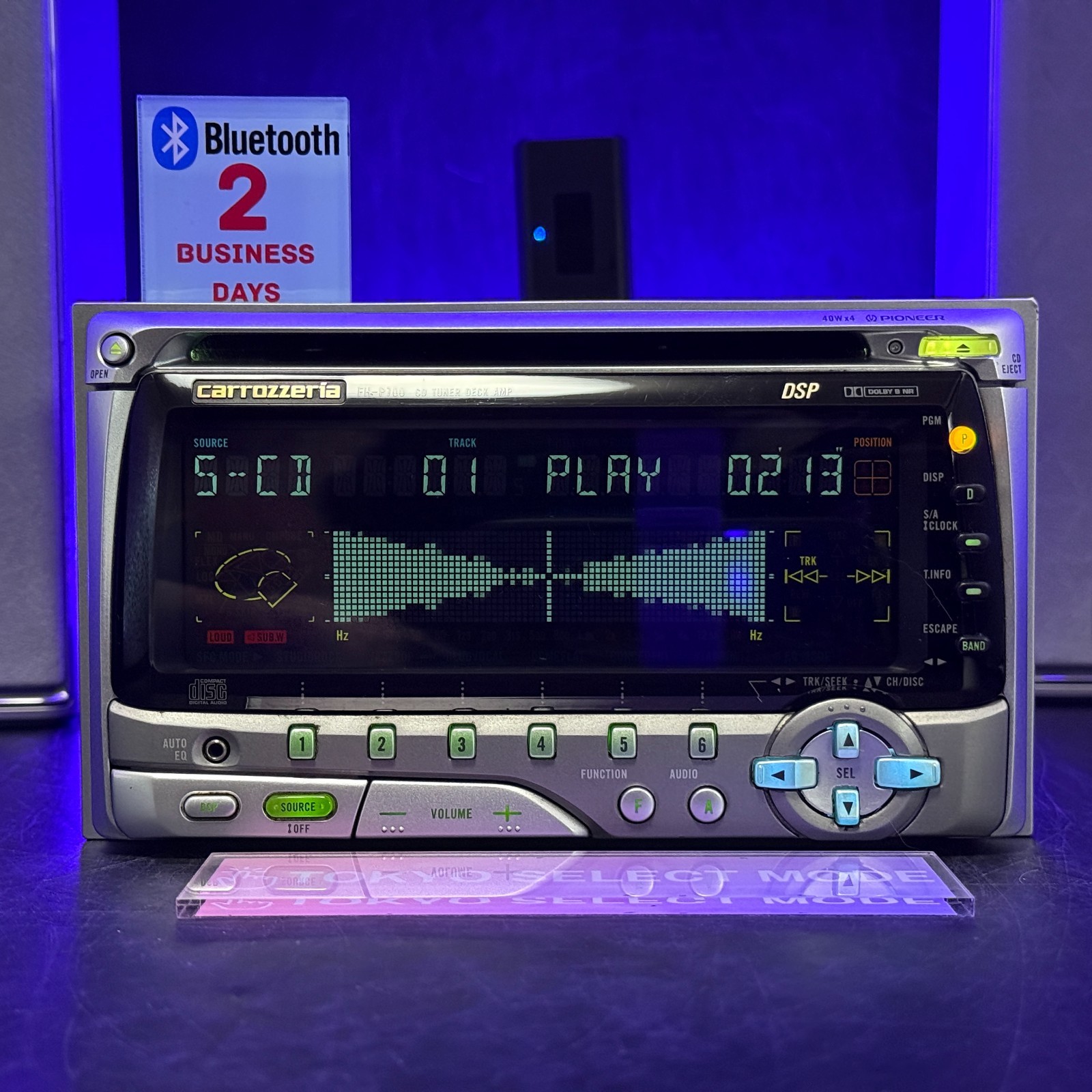 Pioneer Carrozzeria FH-P700 2DIN Car Audio CD Cassette Bluetooth 1997 Vintage