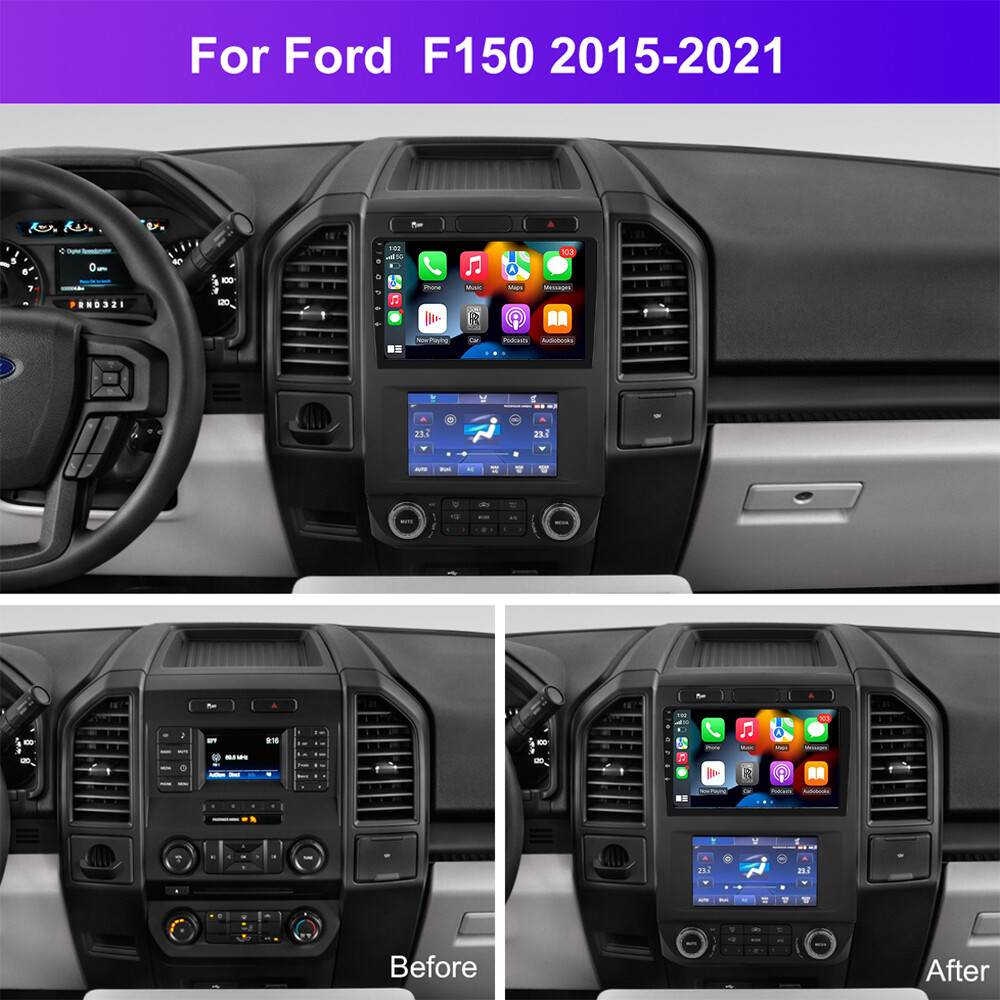 9” Car Radio Wireless Android 13 Auto CarPlay 6+128GB For Ford F150 2015-2021