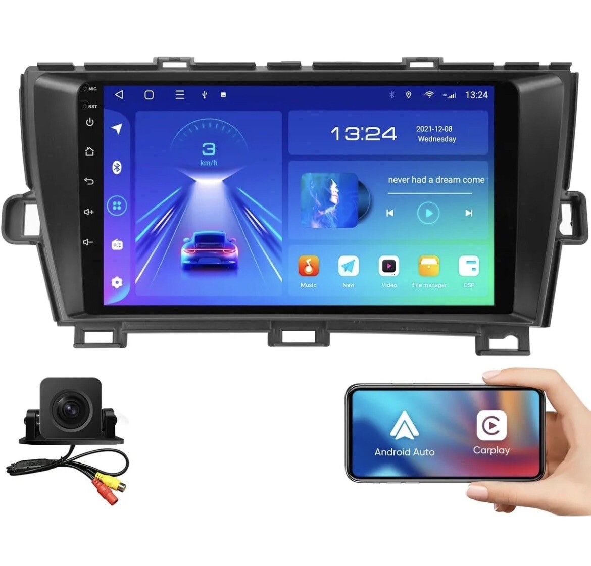 9″ 2+32G 5G WiFi 8 Core 48EQ Air/carplay stereo Android 12/Auto for Toyota