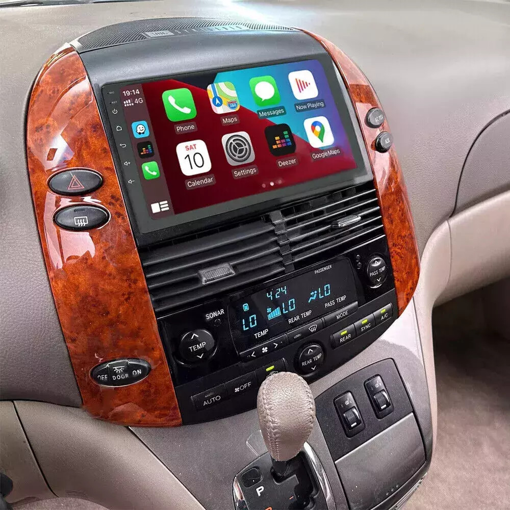 Apple Carplay Car Radio Stereo GPS WIFI For Toyota Sienna 2004-2010 Android 15.0